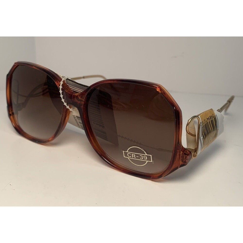 Vintage Solar Mates Sunglasses NOS 1980s Women’s Octagon Retro Brown